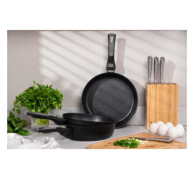 Ardesto Сковорода Ardesto Gemini Bari, 24см, алюміній, чорний (AR1224B)