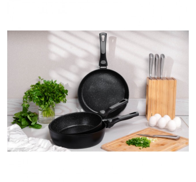 Ardesto Сковорода Ardesto Gemini Bari, 26см, алюміній, чорний (AR1226B)