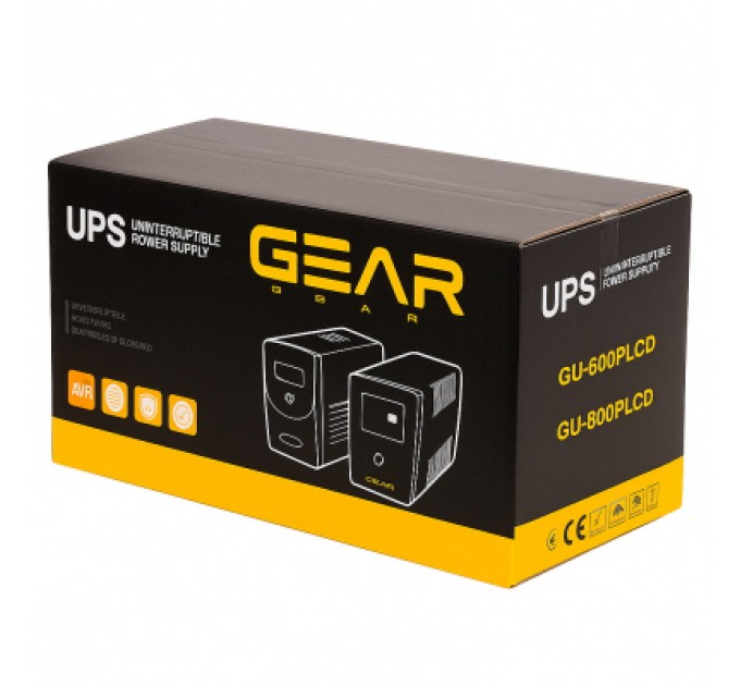 GEAR Пристрій безперебійного живлення GEAR GU-600PLCD