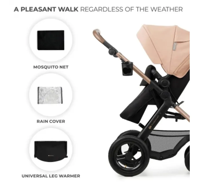 Kinderkraft Коляска Kinderkraft 3 в 1 Moov 2 Air Sand Beige (KSMOOV02BEG0000) (5902533925773)