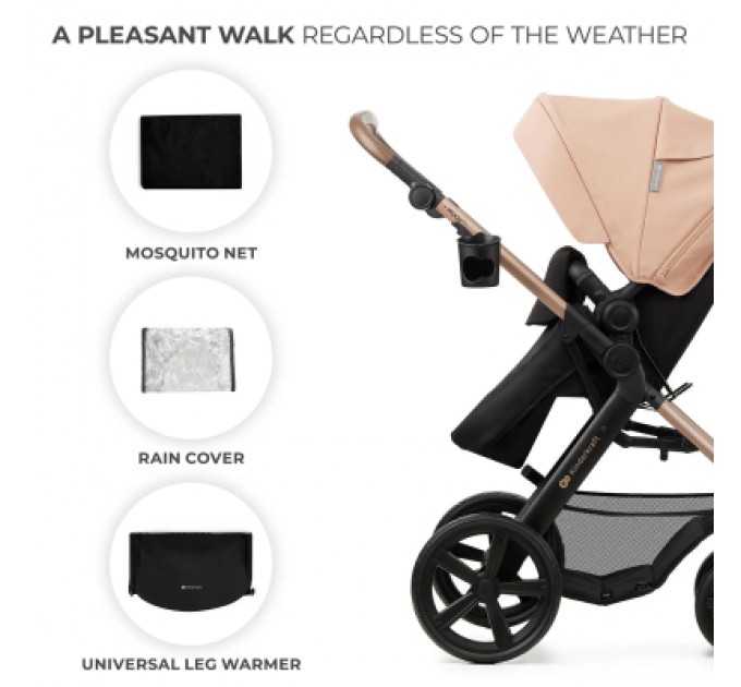 Kinderkraft Коляска Kinderkraft 3 в 1 Moov 2 Sand Beige (KSMOOV02BEGEV00) (5902533925803)