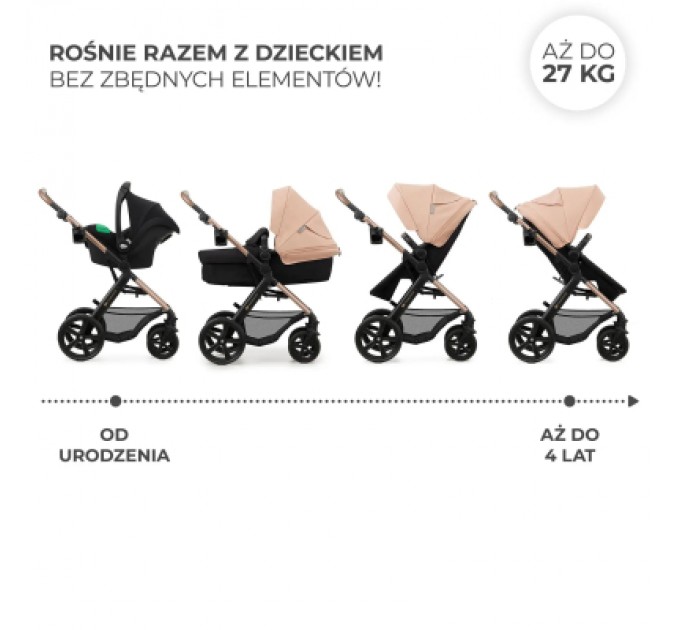 Kinderkraft Коляска Kinderkraft 3 в 1 Moov 2 Sand Beige (KSMOOV02BEGEV00) (5902533925803)