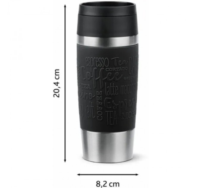 Tefal Термокружка Tefal Travel Mug Classic, 360мл, нержавіюча сталь, чорний (N2020210)
