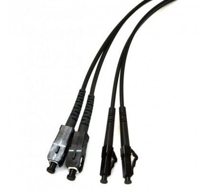 Оптичний патчкорд SC/UPC-LC/UPC MM (OM3) Duplex, Black, 20m CMS (UPC-20SCLC(MM)D(ON)BK)