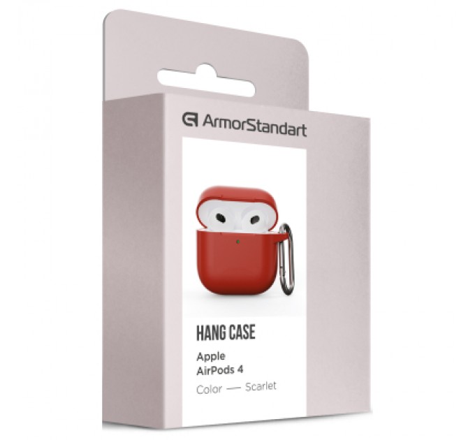Armorstandart Чохол для навушників Armorstandart Hang Case для Apple AirPods 4 Scarlet (ARM81294)