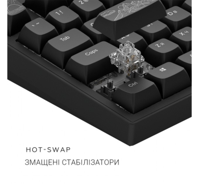 Dark Project Клавіатура Dark Project ALU81 Terra Nostra PBT RGB Mech G3MS Moonstone Black (DPKB_NOSTRA_81_ANSI_BLACK_UA)