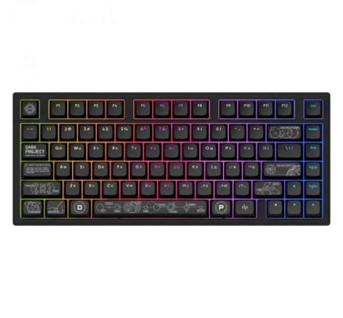 Dark Project Клавіатура Dark Project ALU81 Terra Nova PBT RGB Mech G3MS Moonstone Black (DPKB_NOVA_81_ANSI_BLACK_UA)