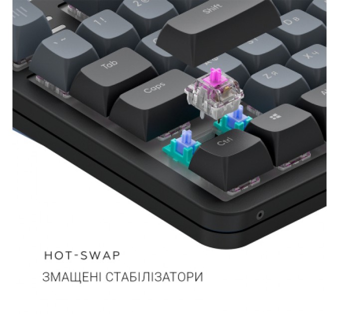 Dark Project Клавіатура Dark Project ALU87 Midnight ABS RGB Mech G3MS Zircon Black (DPKB_MIDNIGHT_87_ANSI_UA)