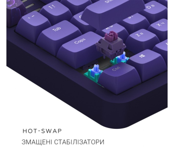 Dark Project Клавіатура Dark Project ALU87 Celestial ABS RGB Mech G3MS Voidstone Violet (DPKB_CELESTIAL_87_ANSI_UA)