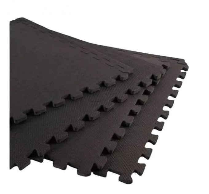 Toorx Килимок для фітнесу Toorx Interlocking 4 елементи 61х61х1,2 см Antracite (MAT-60) (931144)