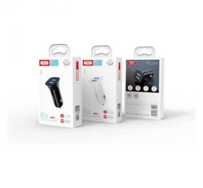 XO Зарядний пристрій XO CC31 2.4A/2 USB Black (XO-СC31-BK)