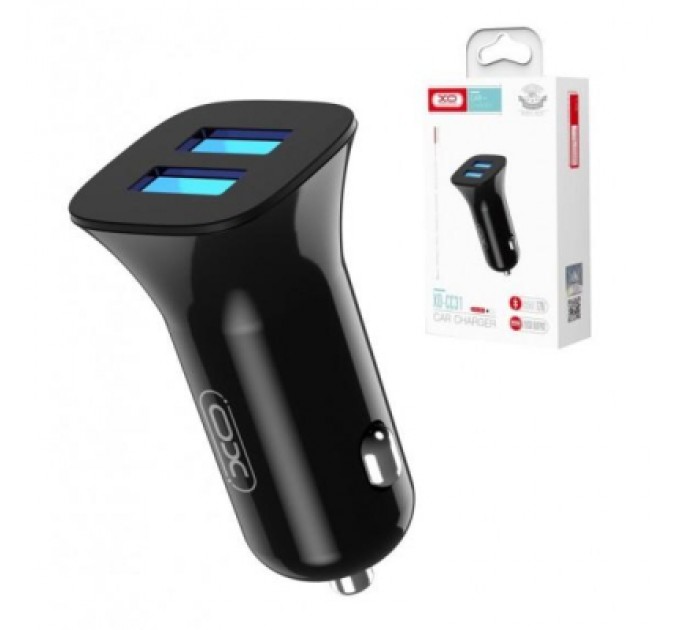 XO Зарядний пристрій XO CC31 2.4A/2 USB Black (XO-СC31-BK)