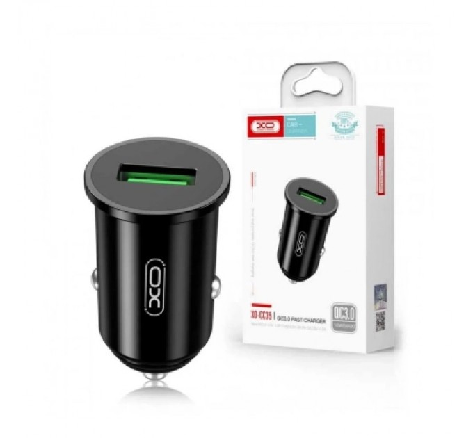 XO Зарядний пристрій XO QC 3.0 CC35 18W/1USB Black (XO-CC35-BK)