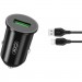 XO Зарядний пристрій XO TZ12 QC3.0 (1USB/18W) + USB - Type-C Black (XO-TZ12-BK)