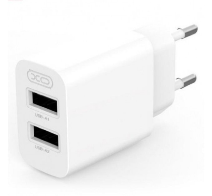XO Зарядний пристрій XO L109 12W (2USB/2.4A) + USB - Lightning White (XO-L109-L)