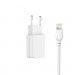 XO Зарядний пристрій XO L35D 2USB / 2.1А + Lightning white (XO-L35-LGHT)