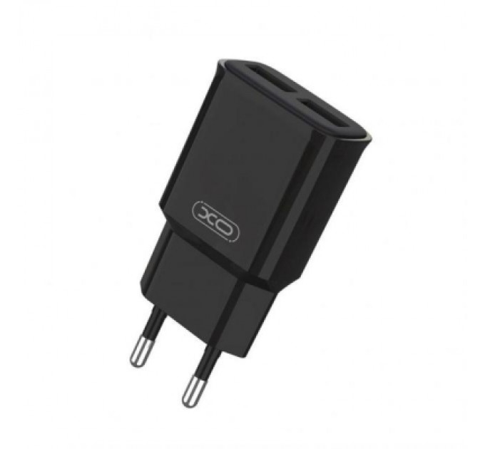 XO Зарядний пристрій XO L92C (2USB/2.4A) + USB - Lightning Чорний (XO-L92C-L)