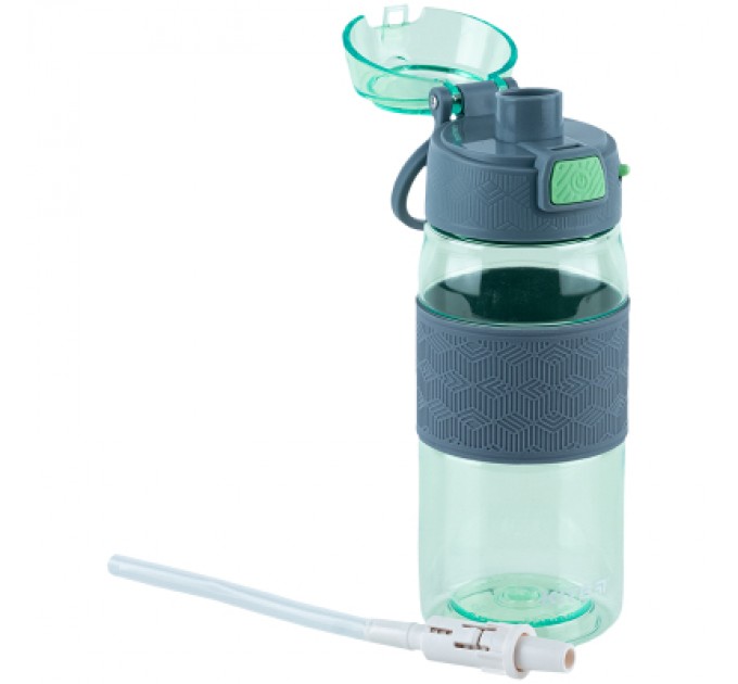 Kite Поїльник-непроливайка Kite 600 мл, зелено-сіра (K24-1201-2)