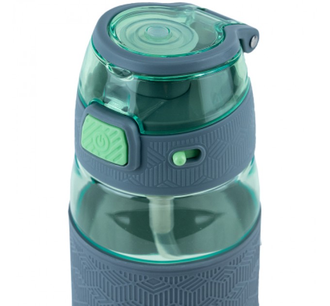 Kite Поїльник-непроливайка Kite 600 мл, зелено-сіра (K24-1201-2)