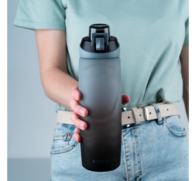 Kite Поїльник-непроливайка Kite 760 мл, сіро-чорна (K24-1200-1)
