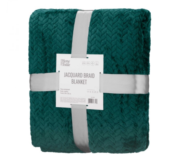 Ardesto Плед Ardesto Jacquard Braid 200х220см, 100% поліестер, смарагдовий (ART0208JB)