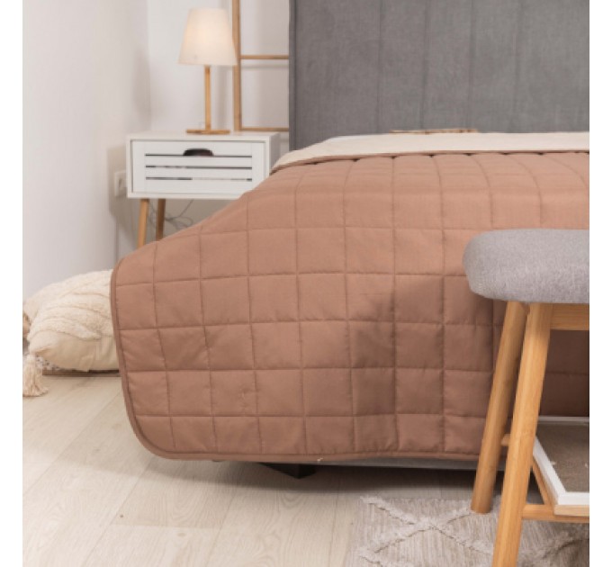 Viluta Покривало Viluta стьобане двустороннє Дует Капучино 210х240 (duet_kapucino_210x240)