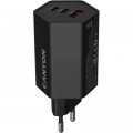 Canyon Зарядний пристрій Canyon HEXAGON 65 GaN 65W 2xPD 1xQC EU Black (CND-CHAHEX65B)