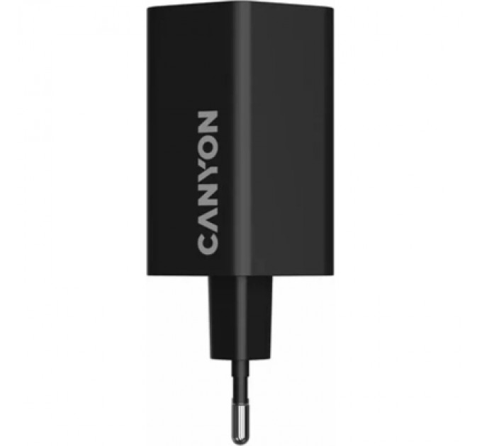 Canyon Зарядний пристрій Canyon HEXAGON 65 GaN 65W 2xPD 1xQC EU Black (CND-CHAHEX65B)