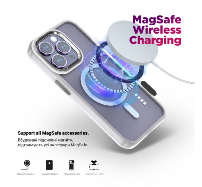 Armorstandart Чохол до мобільного телефона Armorstandart Unit MagSafe Samsung S25 Ultra Matte Clear Silver (ARM82266)