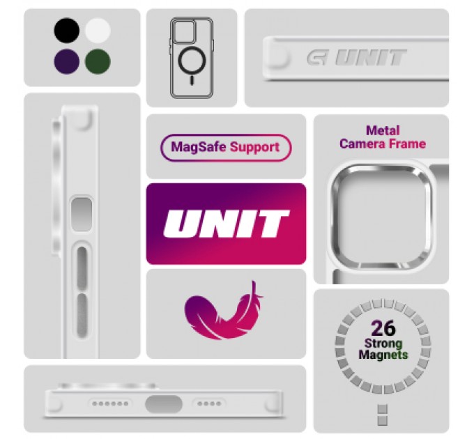 Armorstandart Чохол до мобільного телефона Armorstandart Unit MagSafe Samsung S25 Ultra Matte Clear Silver (ARM82266)