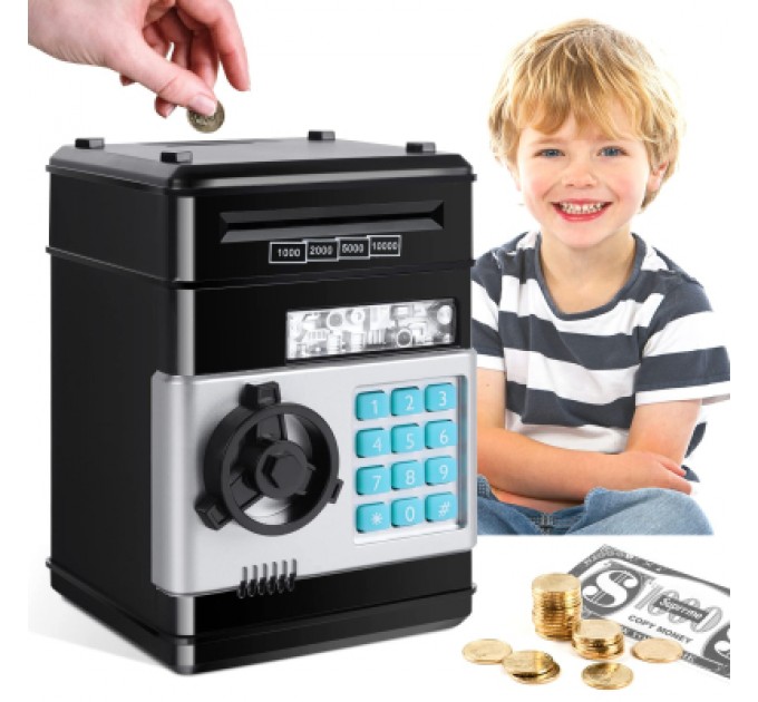 UFT Інтерактивна іграшка UFT сейф-скарбничка музична з електронним купюроприймачем Cashbox Black (UFTCashboxBlack)