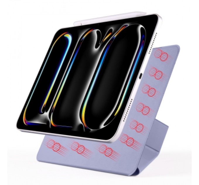 BeCover Чохол до планшета BeCover Ultra Slim Origami Magnetic Apple iPad Pro 11" M4 2024 Deep Purple (712963)