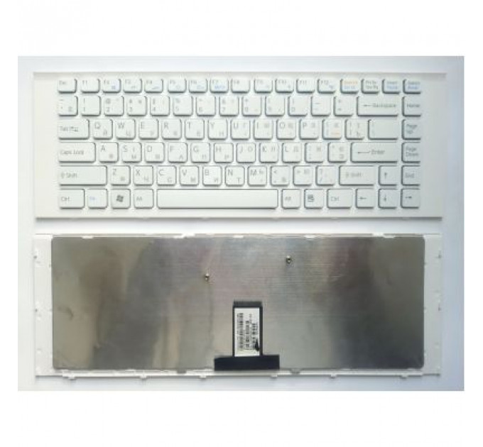 Клавіатура ноутбука Sony VPC-EG Series белая с белой рамкой RU (A43254)