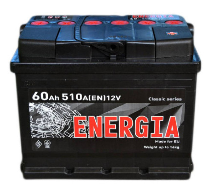 ENERGIA Акумулятор автомобільний ENERGIA 60Ah Ев (-/+) (510EN) (22386)