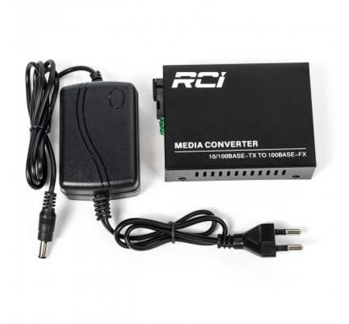Медіаконвертер RCI 100M, 20km, SC, RJ45, Tx 1310nm, standart size metal case (RCI902W-FE-20-T)