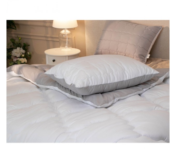 Руно Ковдра Руно зимова силіконова Grey White 200 х 220 (322.52_Grey White)