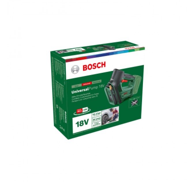Bosch Автомобільний компресор Bosch UniversalPump, 18 В, (без АКБ та ЗП) (0.603.947.100)