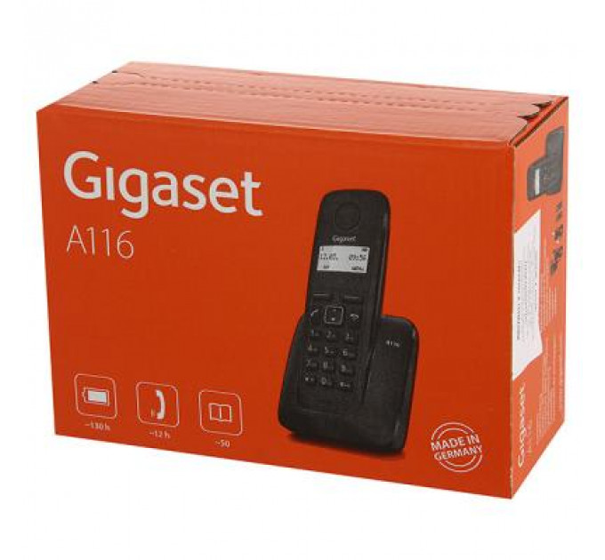 Телефон DECT Gigaset A116 Black (S30852H2801S301)