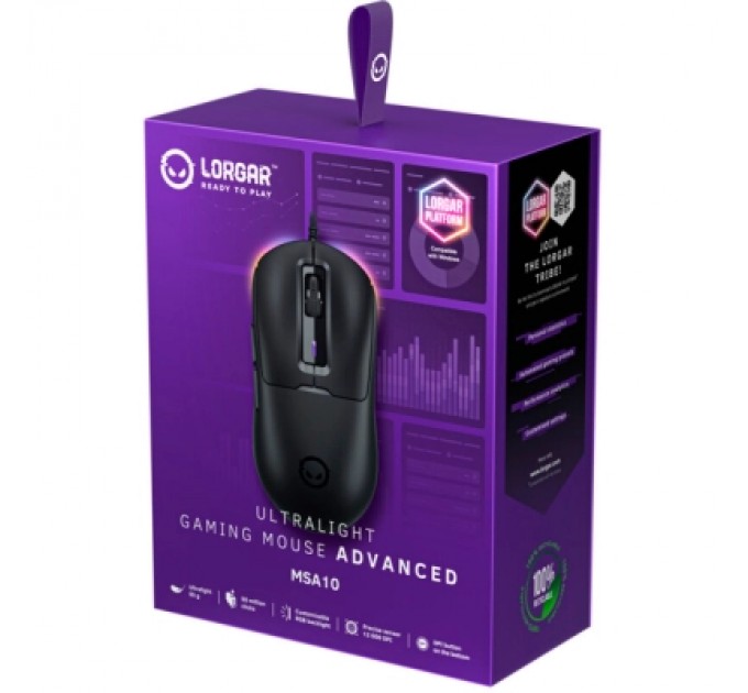 Lorgar Мишка Lorgar MSA10 Ultralight USB Black (LRG-MSA10-BK)