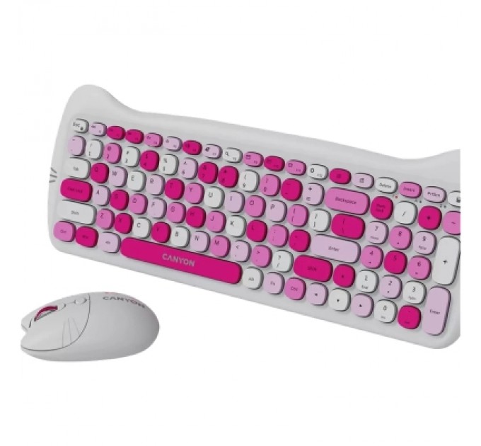 Canyon Комплект Canyon HSET-W6 Kitty Edition Wireless UA Pink (CNS-HSETW6PK)