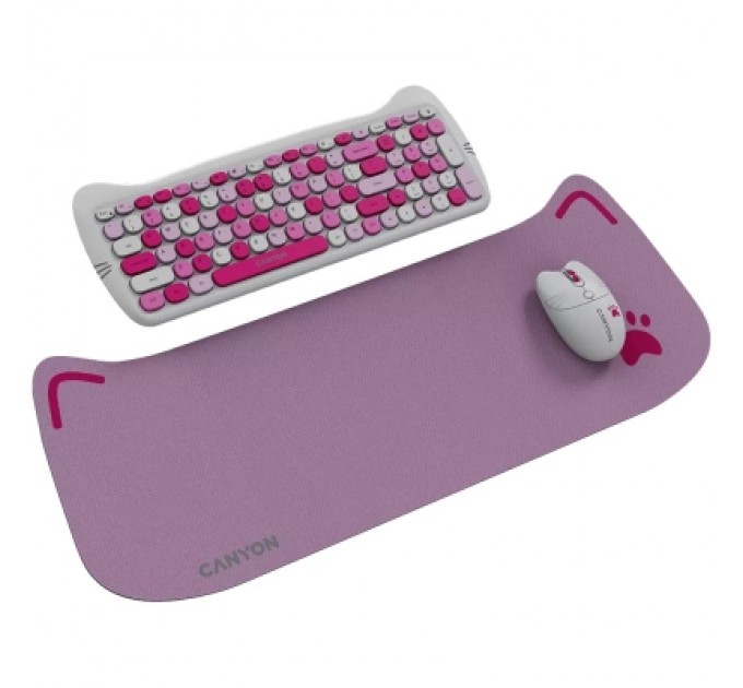 Canyon Комплект Canyon HSET-W6 Kitty Edition Wireless UA Pink (CNS-HSETW6PK)