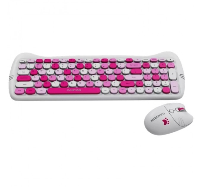 Canyon Комплект Canyon HSET-W6 Kitty Edition Wireless UA Pink (CNS-HSETW6PK)
