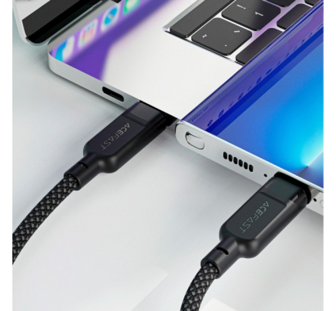 Acefast Дата кабель USB 2.0 USB-C 2in1 0.8m + sub 0.4m, 100W, C5-11 Acefast (6974316280149)