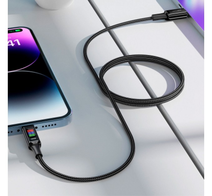 Acefast Дата кабель USB-C to USB-C 1.2m 100W with display C7-03 Acefast (6974316282778)
