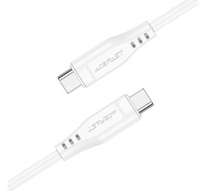 Acefast Дата кабель USB-C to USB-C 1.2m 3A TPE C3-03 White Acefast (6974316280859)