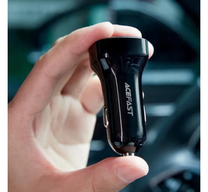 Acefast Зарядний пристрій Acefast 2xUSB 66W (USB-C + USB-A) B4 with digital display (6974316280392)