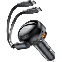 Зарядний пристрій Acefast 3xUSB 53W (2xUSB-C+USB-A) + cable USB-C 2in1 B13 (6974316282921)