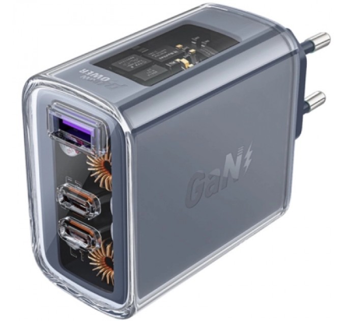 Acefast Зарядний пристрій Acefast 3xUSB 65W (2xUSB-C+USB-A) Gan A45 Fast Charger Mountain mist (6974316282099)