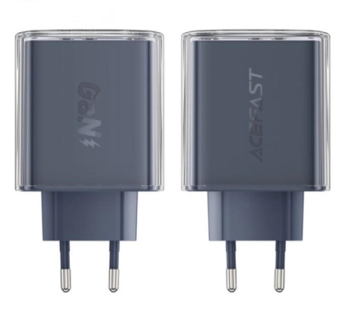 Acefast Зарядний пристрій Acefast 3xUSB 65W (2xUSB-C+USB-A) Gan A45 Fast Charger Mountain mist (6974316282099)
