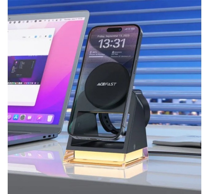 Acefast Зарядний пристрій Acefast Wireless QI 3in1 15W E17 (6974316282815)